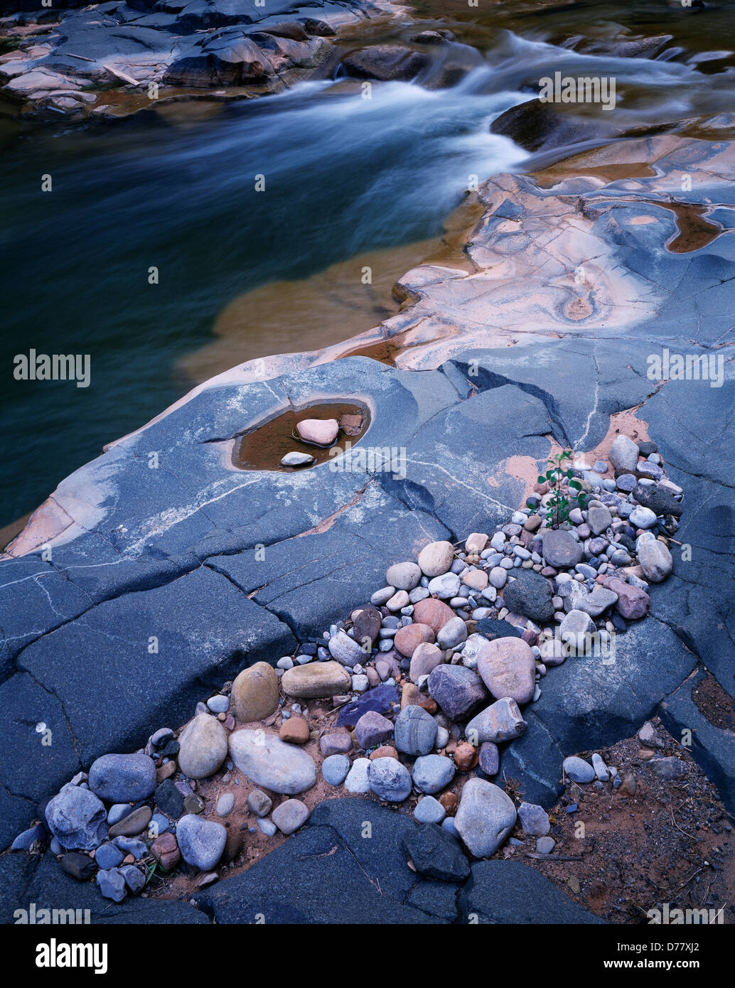 L'eau claire du ruisseau Cibecue White Mountain Apache Reservation Arizona. Banque D'Images