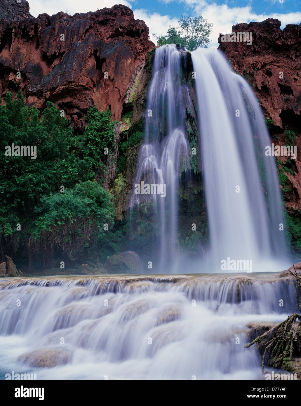 Havasu Falls Havasu Canyon Grand Canyon Arizona Réservation Havasupai. Banque D'Images