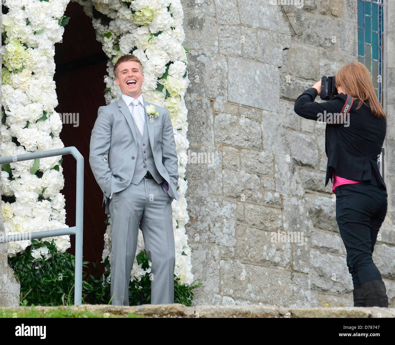 Brian Ormond Le Mariage de Pippa O'Connor de présentatrice TV Brian Ormond tenue à l'église St. Patrick dans la région de Wicklow Dublin, Irlande Banque D'Images