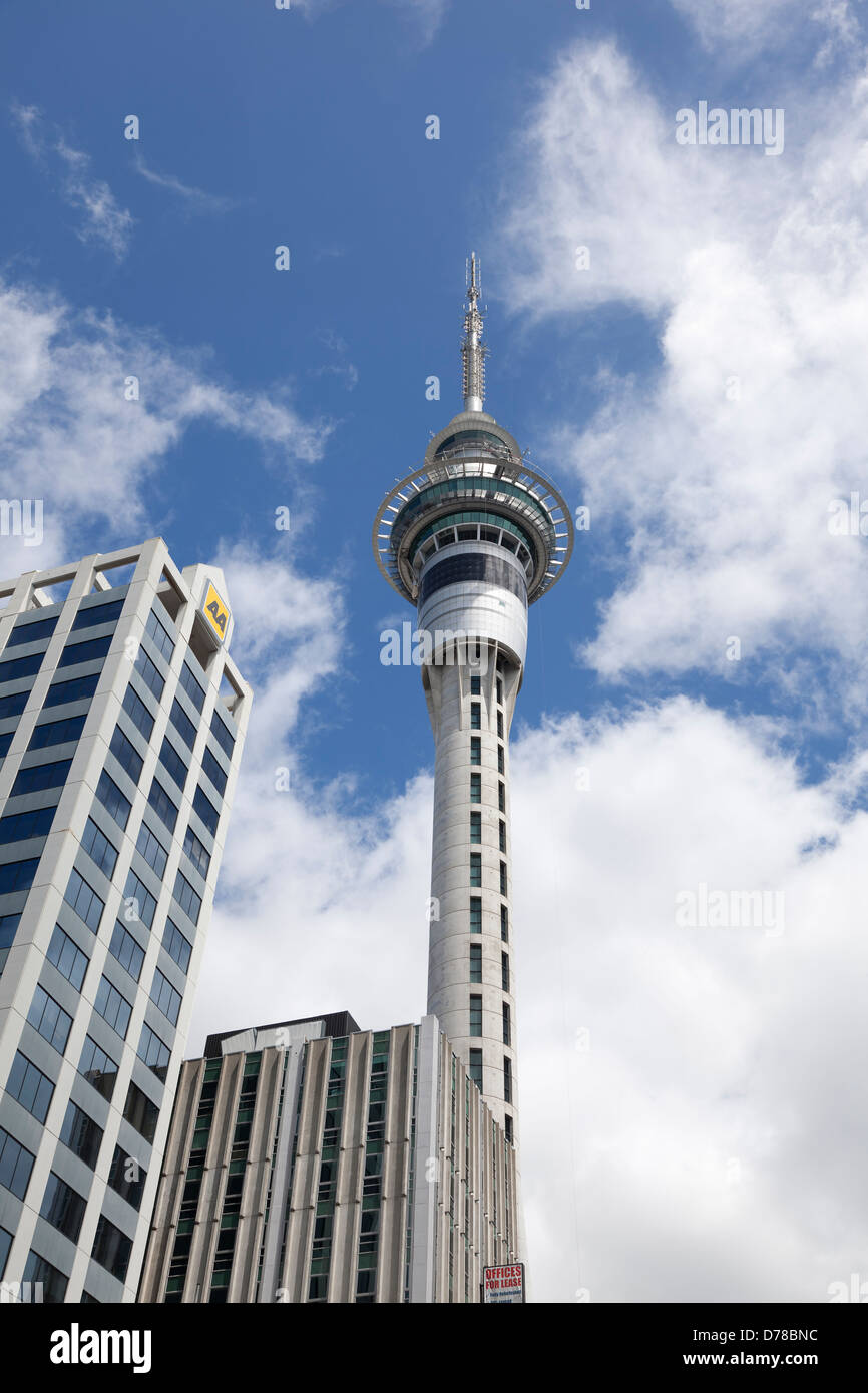 La Sky tower à Auckland, Nouvelle-Zélande Banque D'Images