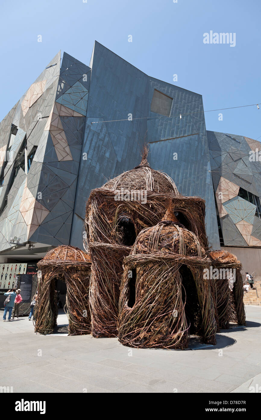 Ballroom de Patrick Dougherty à Federation Square, Melbourne, Victoria, Australie Banque D'Images