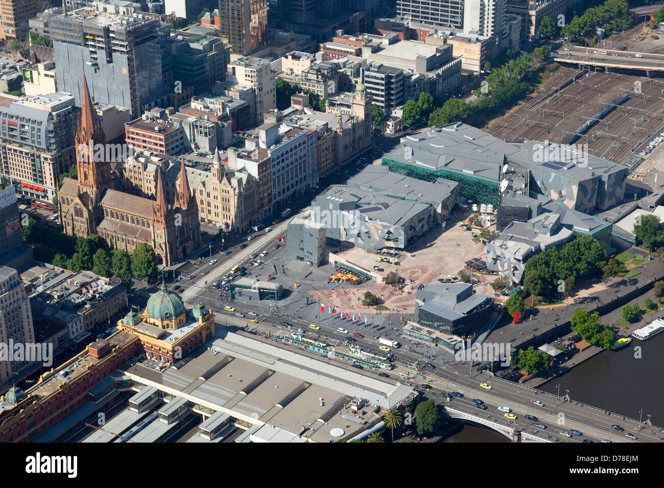 Vue aérienne de Melbourne, Australie Banque D'Images
