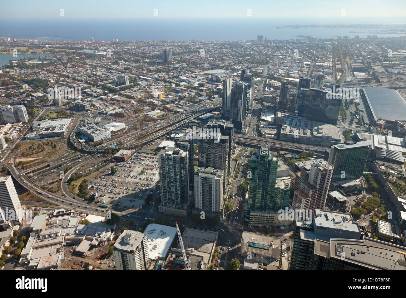 Vue aérienne de Melbourne, Australie Banque D'Images