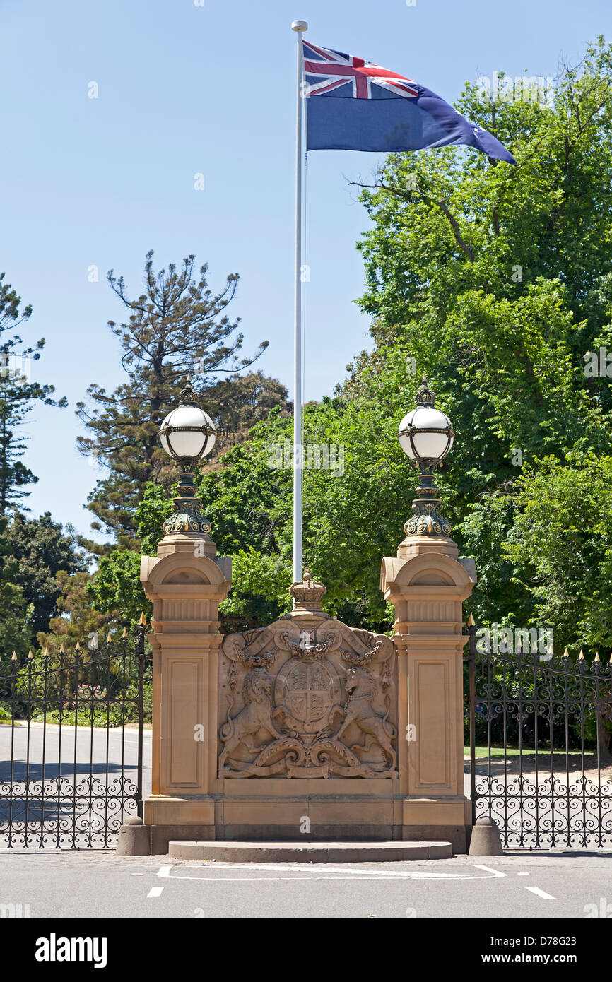 Porte de la Government House à Melbourne, Australie Banque D'Images