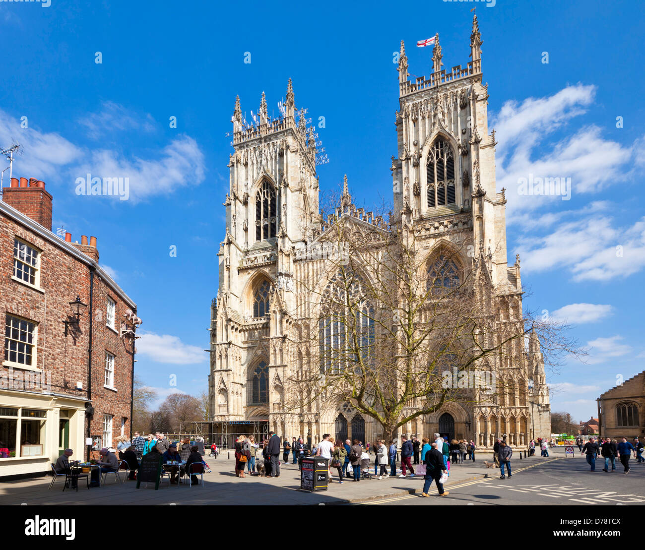 York Minster, la cathédrale gothique, la ville de York, Yorkshire, England, UK, FR, EU, Europe Banque D'Images