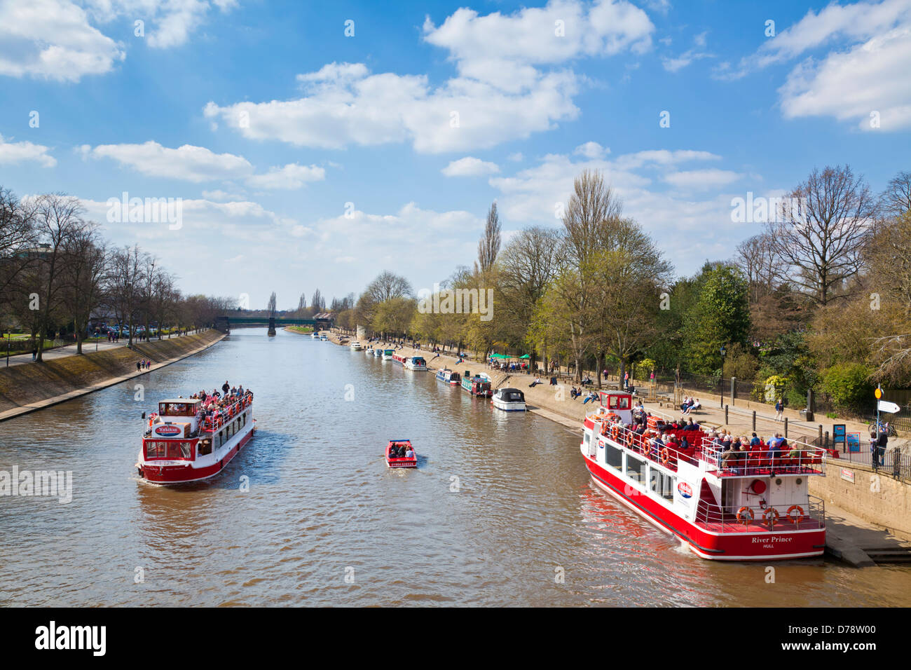 York river boat croisières sur la rivière Ouse, au départ de le chantier à Lendal bridge le centre-ville de York North Yorkshire Angleterre Banque D'Images