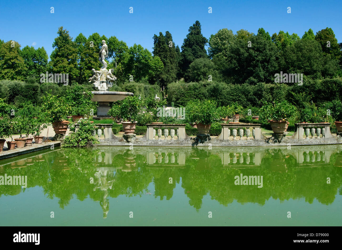Italie, Toscane, Florence, Giardino Dei Jardin de Boboli, Fontaine Banque D'Images