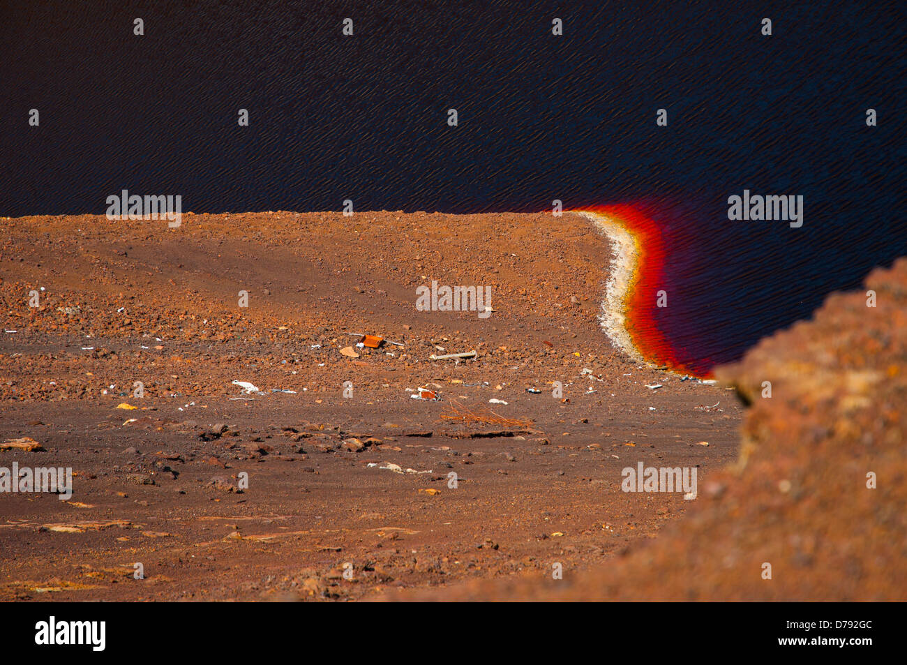 Lagune de l'acide de la mine à l'abandon Banque D'Images