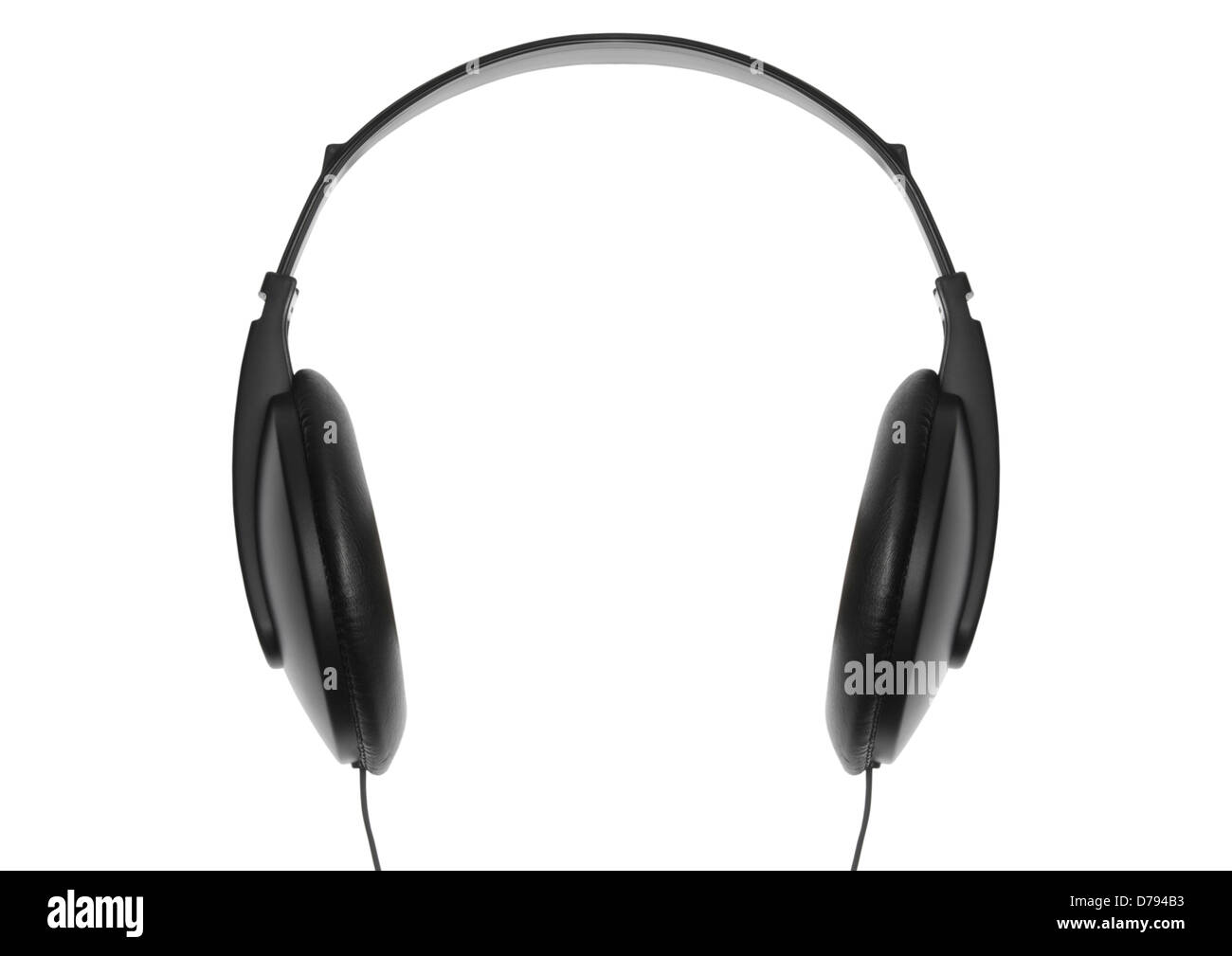 Casque de musique sur fond blanc Banque D'Images