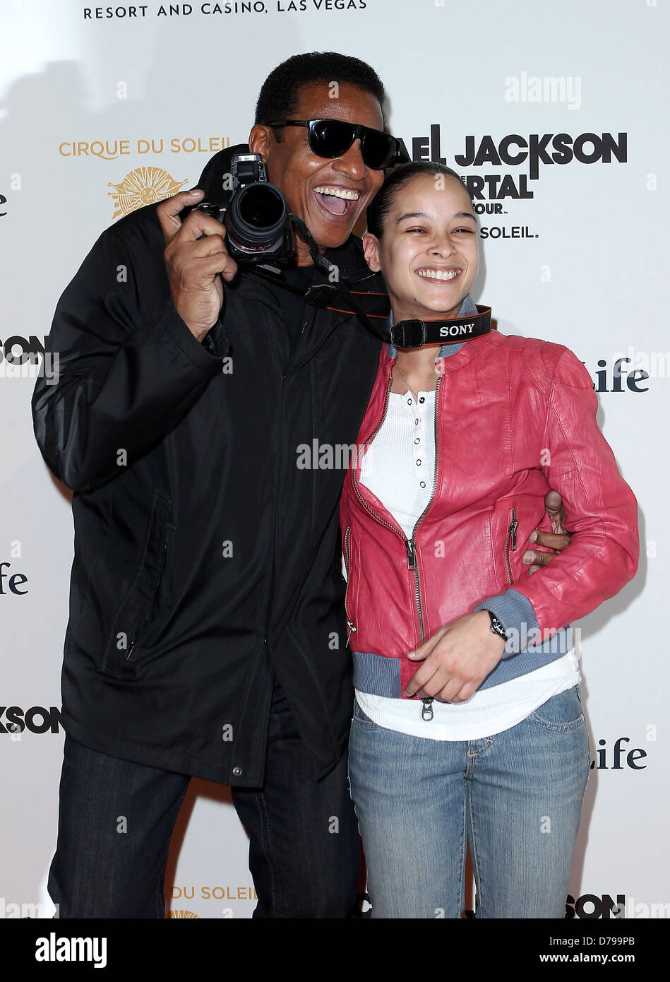 Jackie Jackson, fille Brandi Jackson l'ouverture de "Michael Jackson THE IMMORTAL World Tour' au Mandalay Bay Resort Banque D'Images