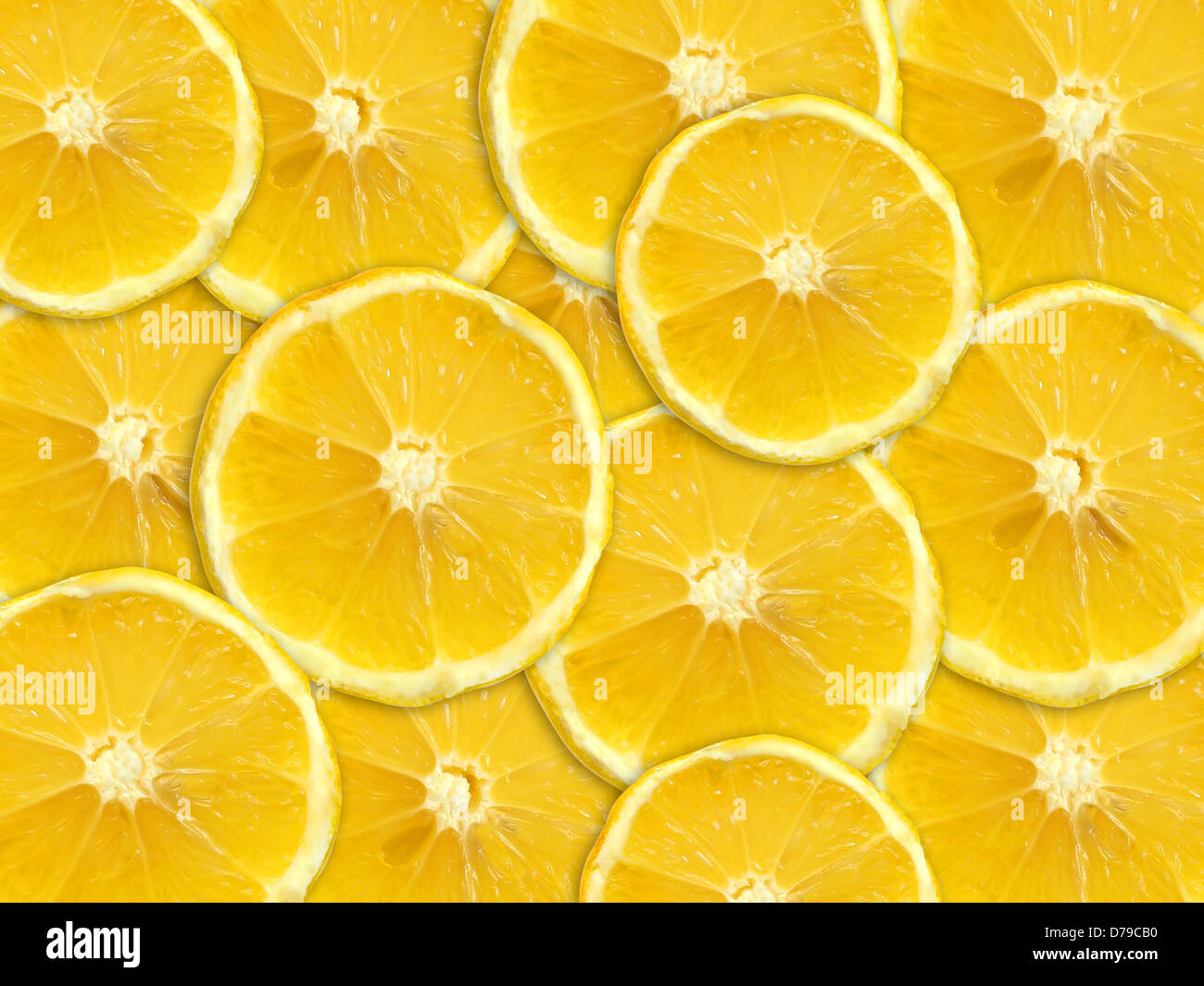 Tranches de citron background Banque D'Images