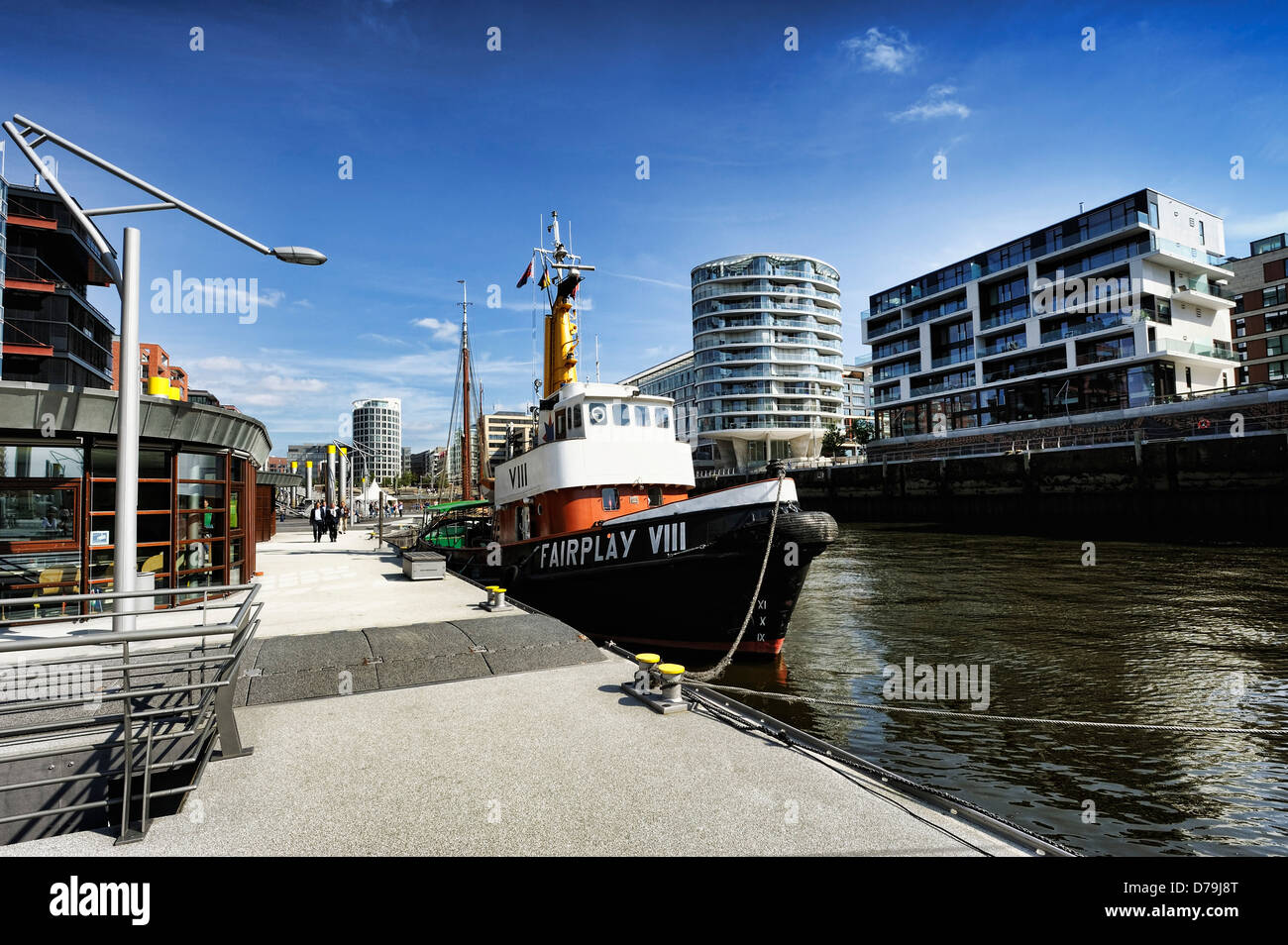 La porte de sable dans le port de la ville portuaire de Hambourg, Allemagne, Europe , Sandtorhafen von der Hafencity Hamburg, Deutschland, Eur Banque D'Images