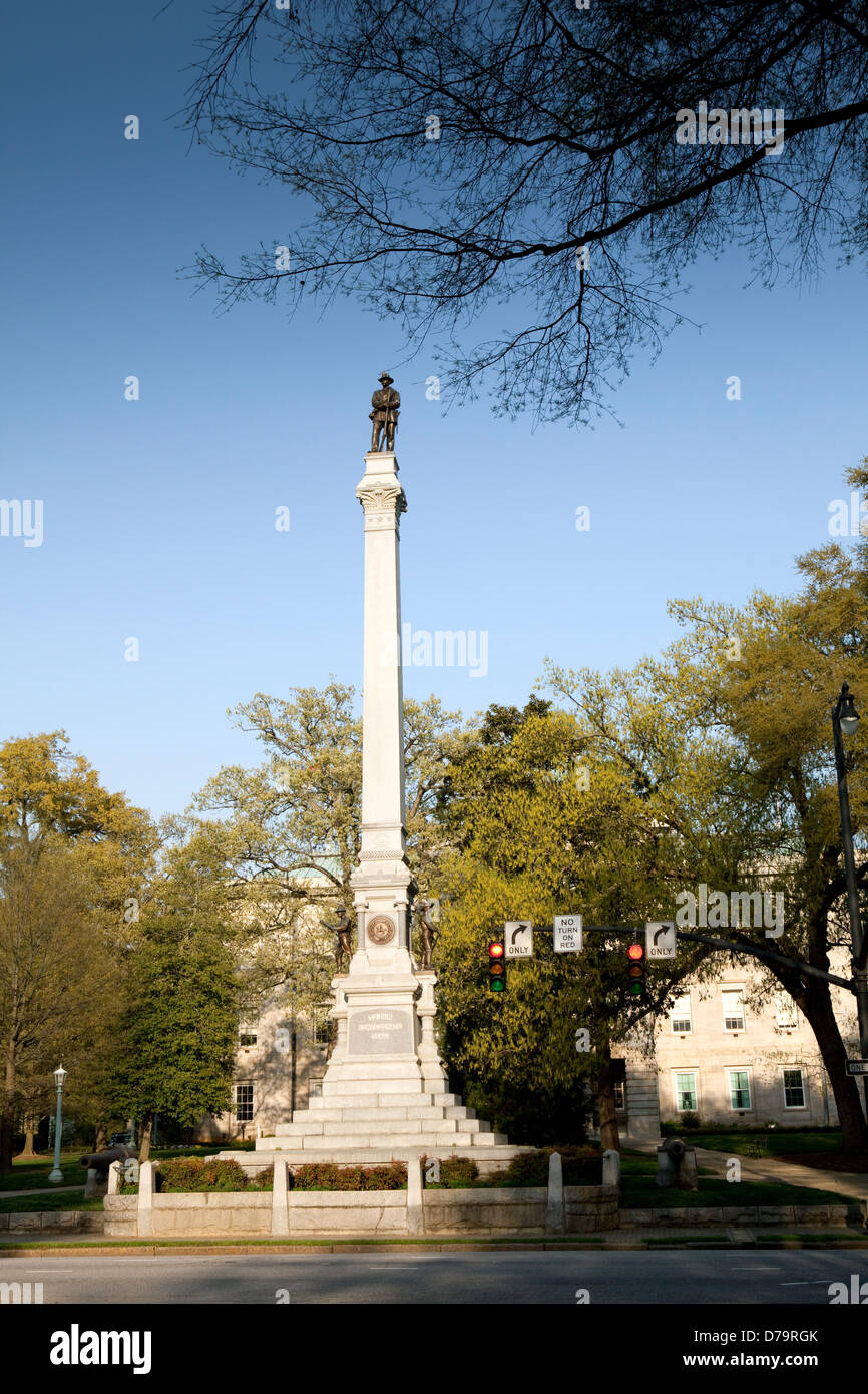 Une vue de la Confederate Monument au North Carolina State Capitol Banque D'Images