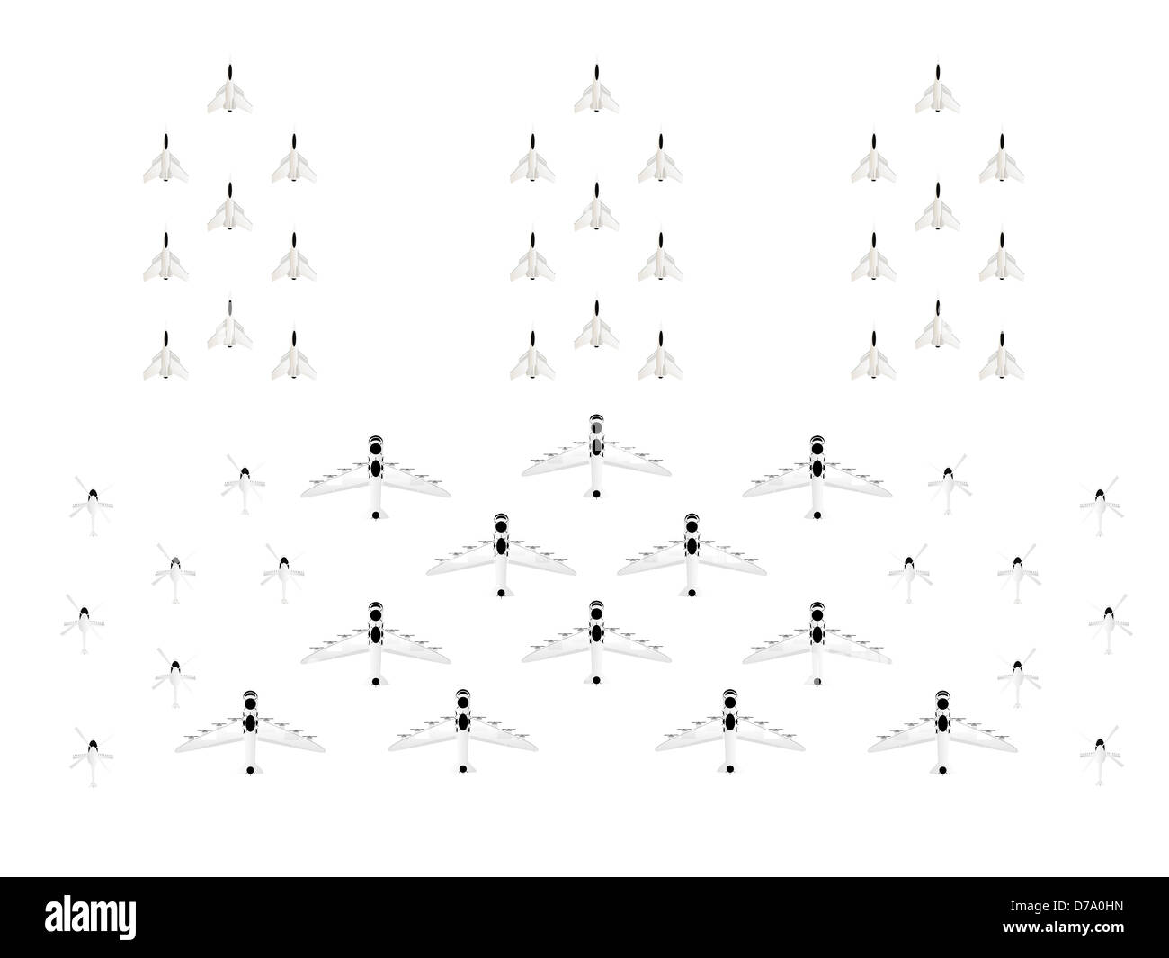 Dessin de l'armée de l'armée de l'air pour les jeux., objets isolé sur fond blanc Banque D'Images