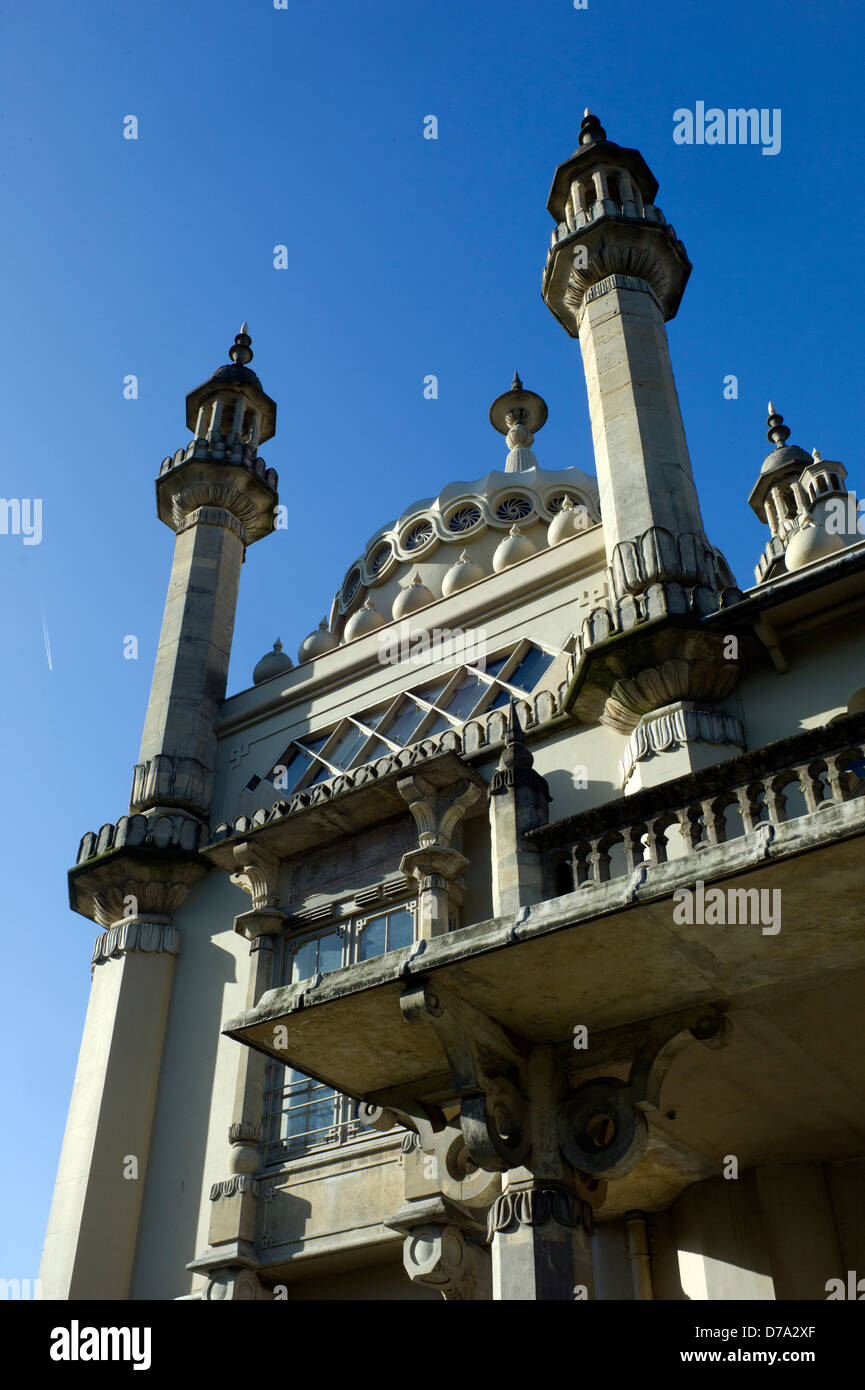 Minarets et Dome, Brighton Royal Pavilion, UK Banque D'Images