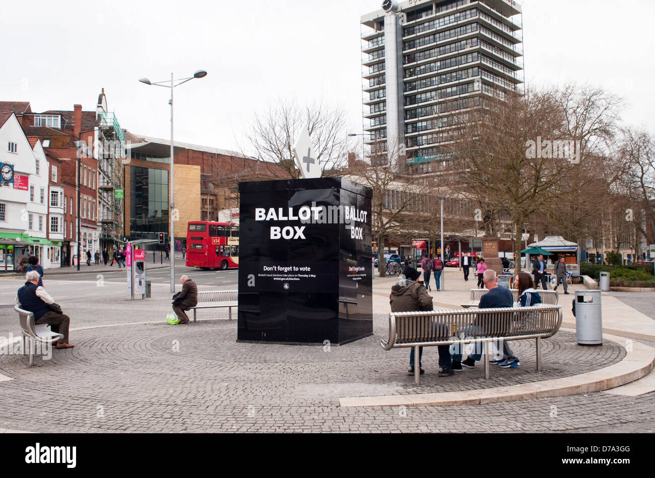 Le centre-ville de Bristol Urne Angleterre Banque D'Images