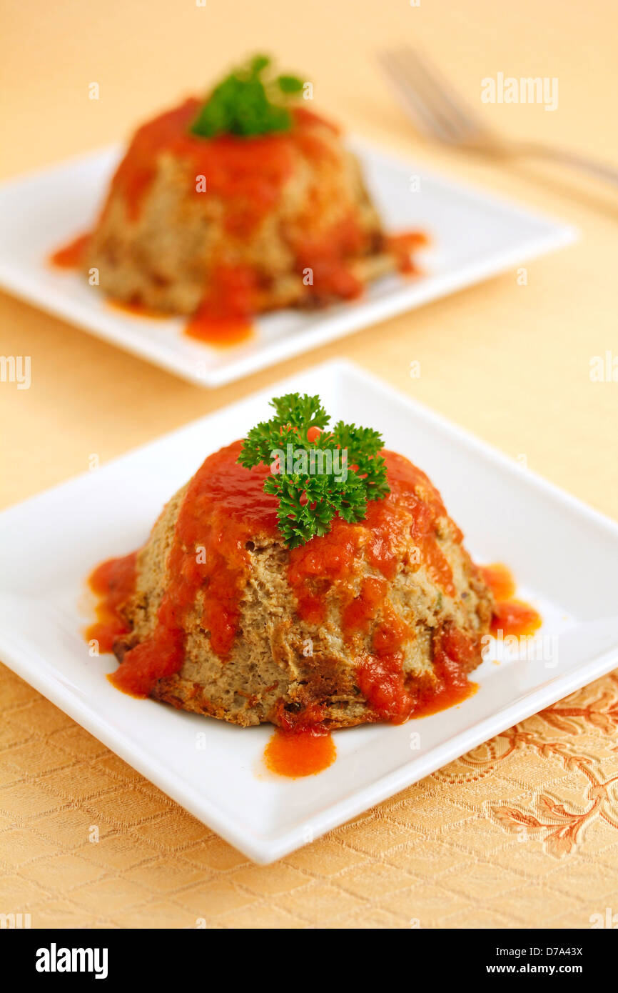 Aubergines au lait. Recette disponible. Banque D'Images