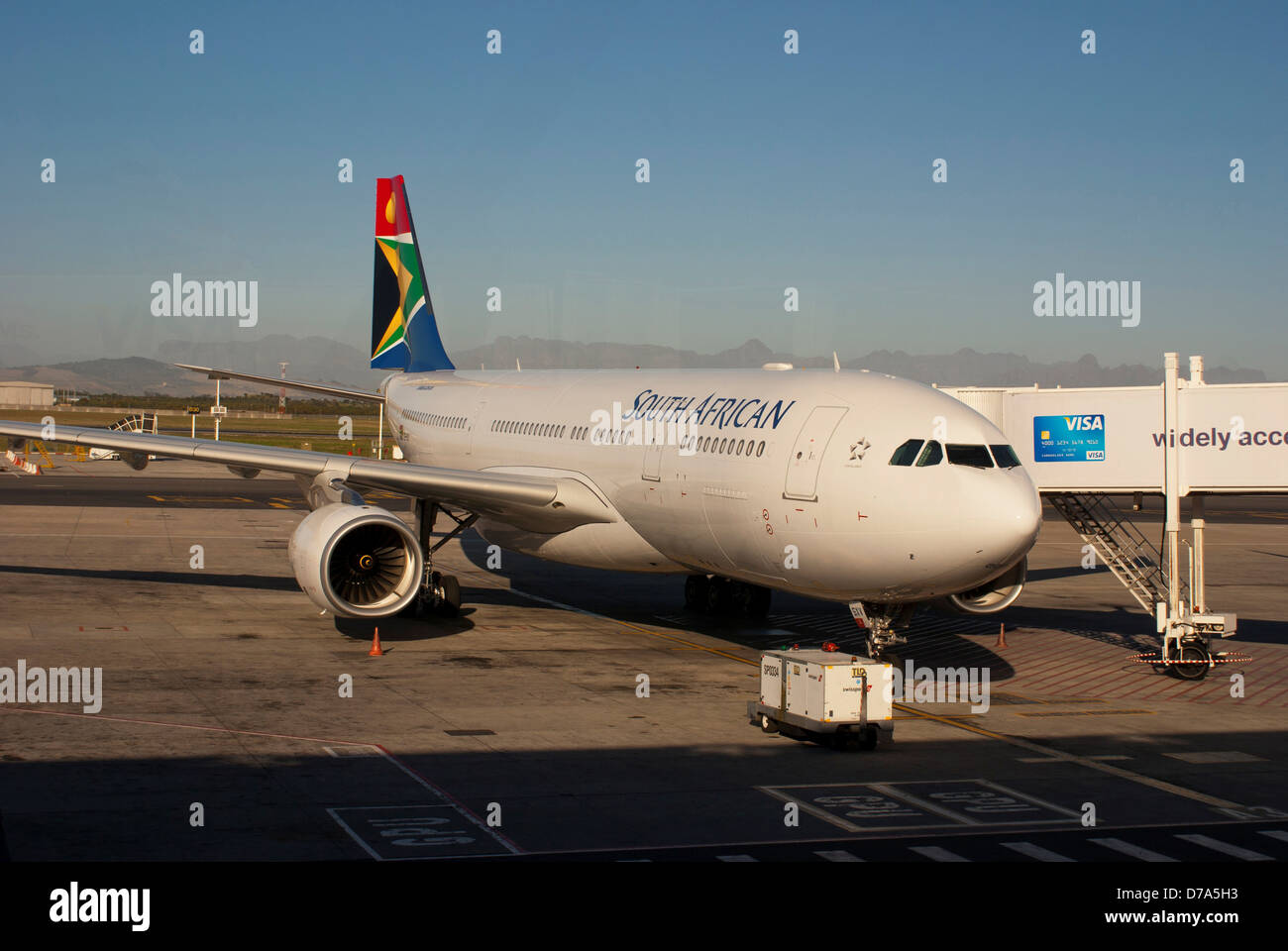 South African Airlines à l'aéroport de Cape Town Banque D'Images