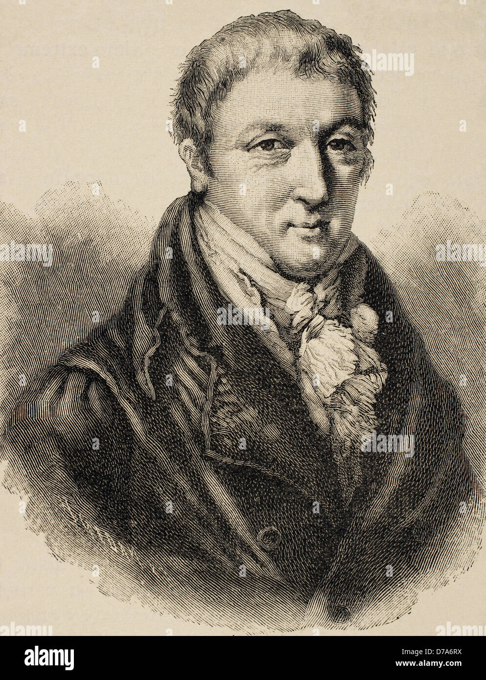 Karl Ludwig von Haller (1768 -1854). Était un juriste suisse. Gravure de H. Gedam. L'histoire universelle, 1885. Banque D'Images