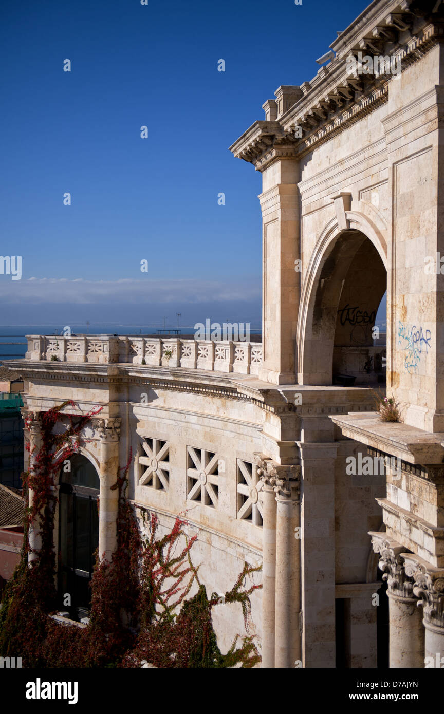 Le Bastion, une date majeure dans la ville de Cagliari en Sardaigne Banque D'Images