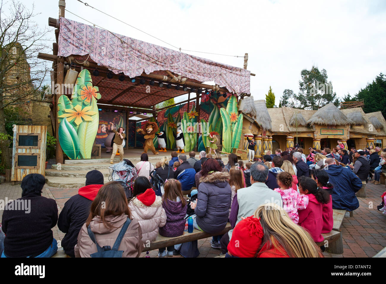 Madagascar live show à Chessington World of Adventures Surrey UK Banque D'Images