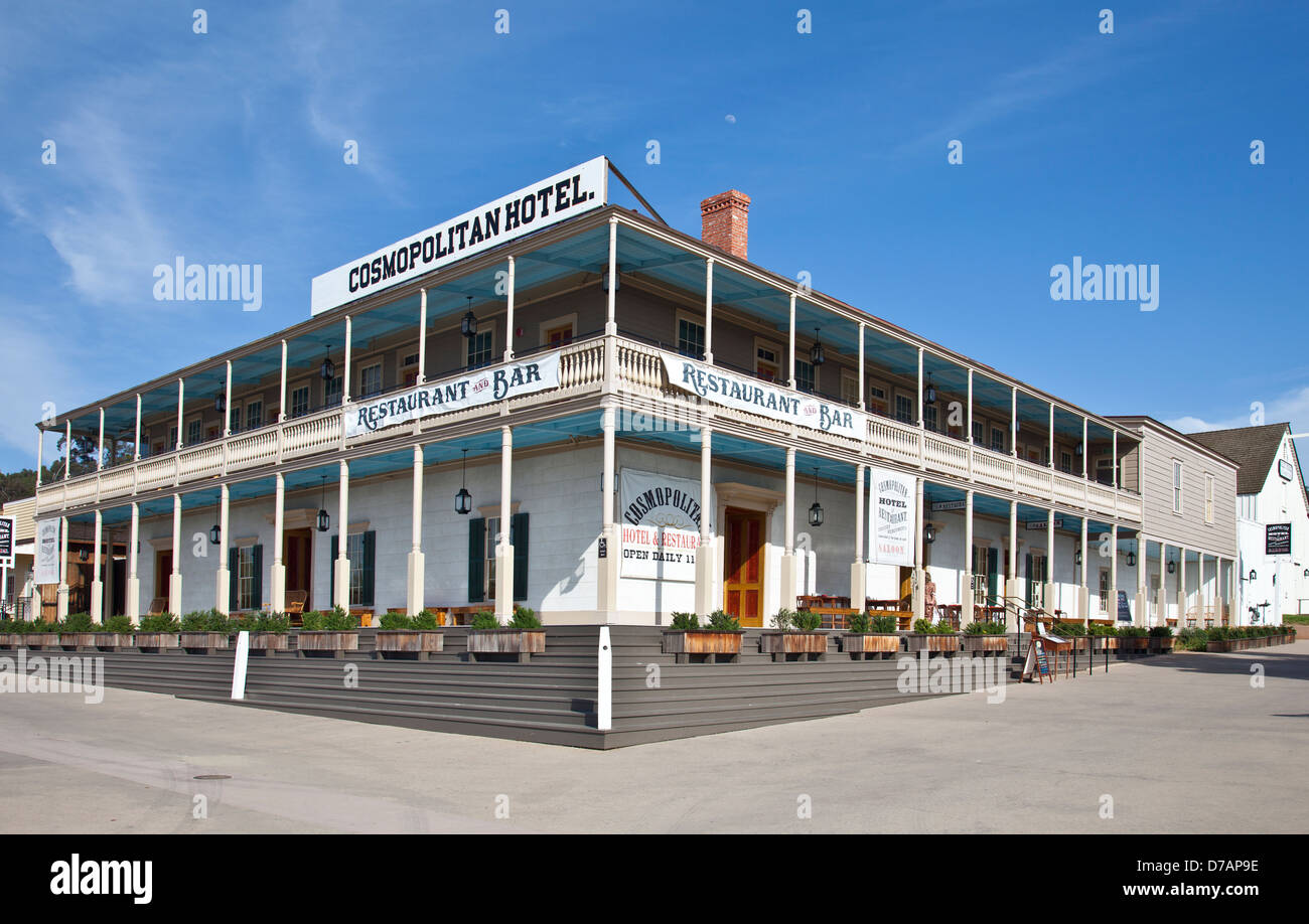 Le Cosmopolitan Hotel, un hôtel au service complet de restauration à partir d'une expansion d'une 1869 1829 la maison familiale de style colonial espagnol. USA Banque D'Images