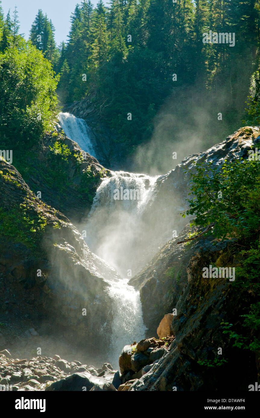 Van Trump Falls, Mt Rainier NP, Washington, USA Banque D'Images