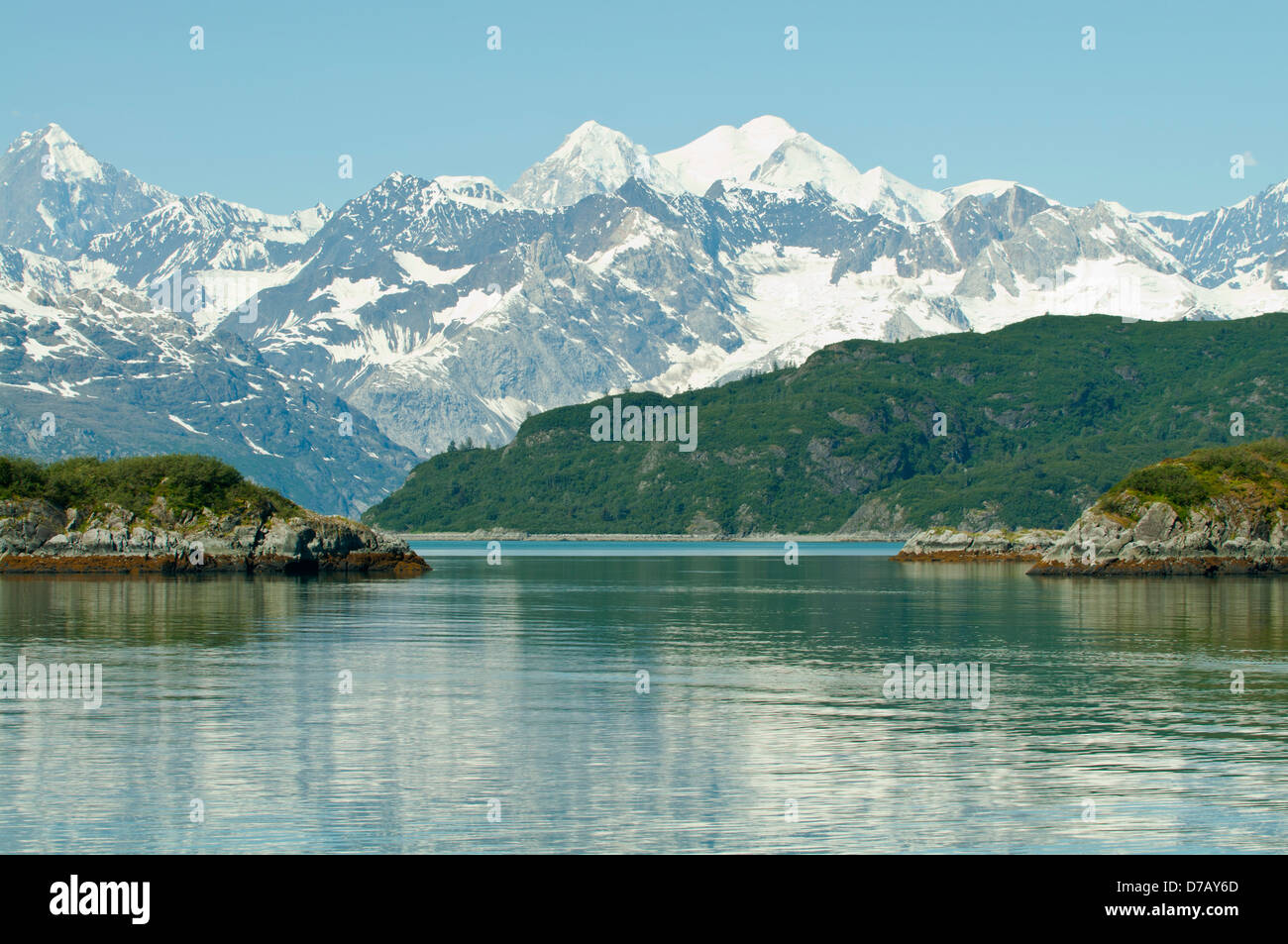 Croisière dans le Parc National de Glacier Bay, Alaska, USA Banque D'Images