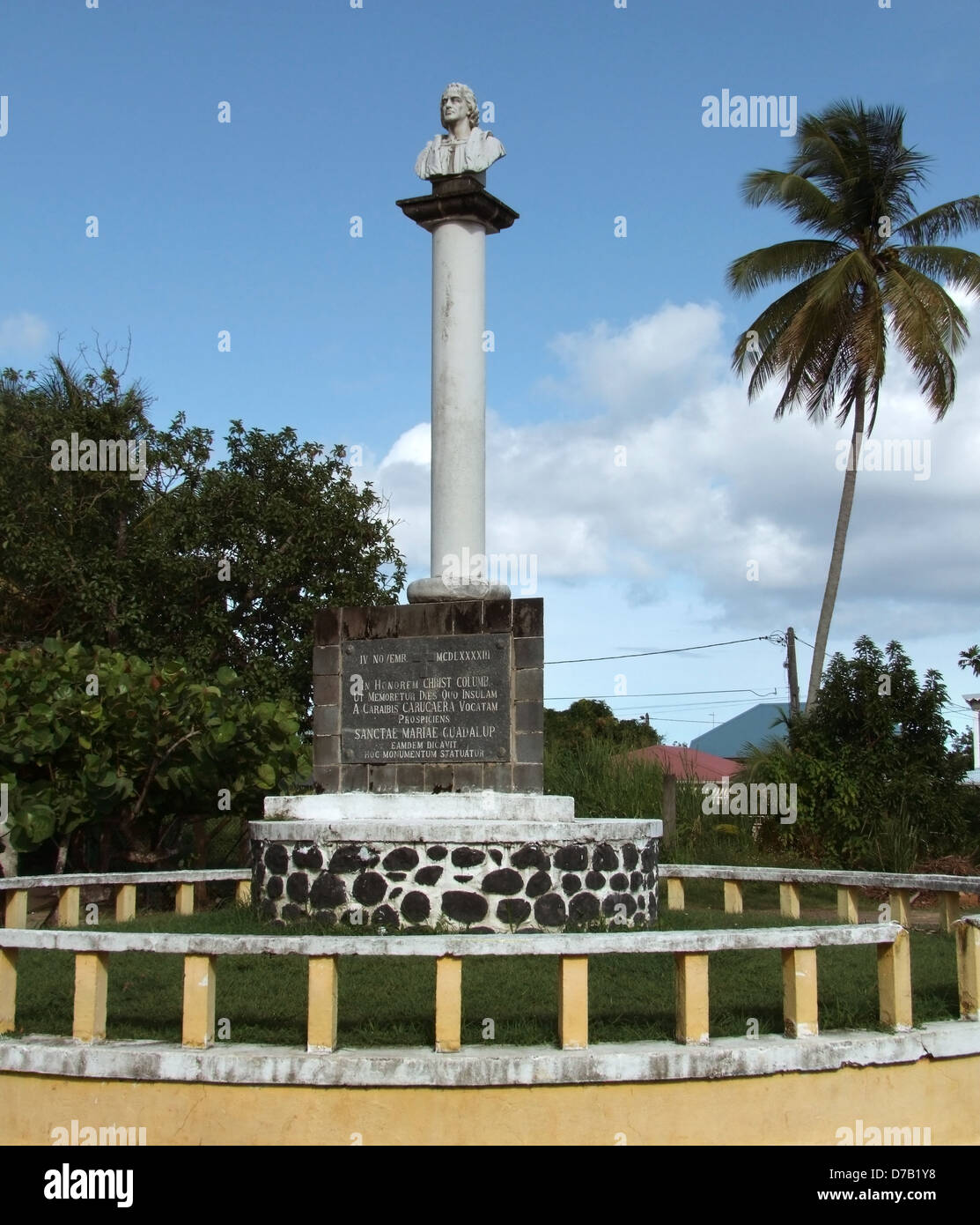 Monument de Christophe Colomb en Guadeloupe Banque D'Images