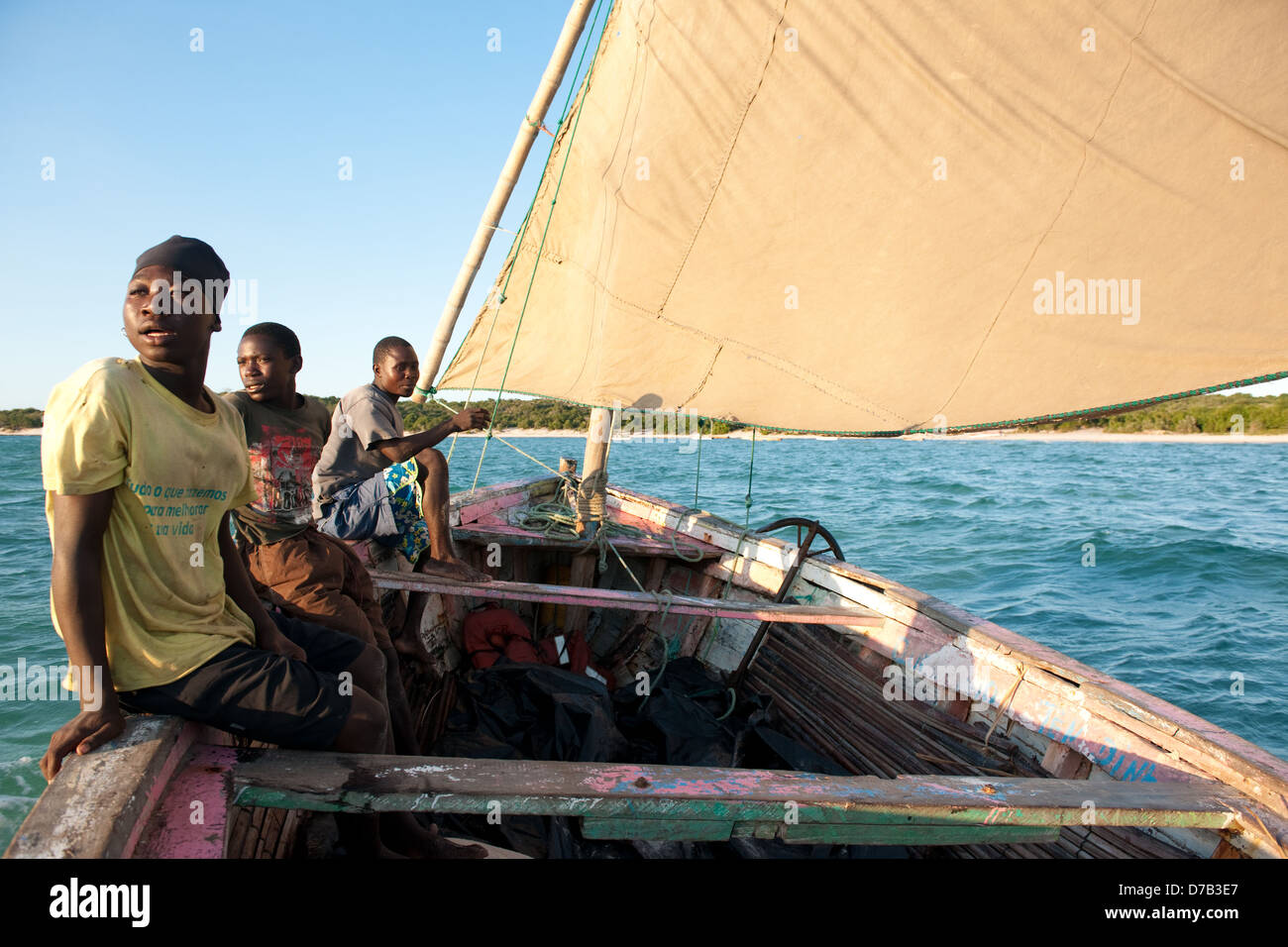 Dhow, archipel de Bazaruto, Benguerra Island, Mozambique Banque D'Images