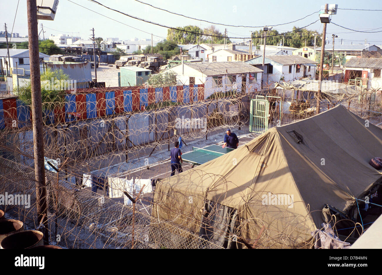 La prison militaire israélienne à Gaza (1984) Banque D'Images