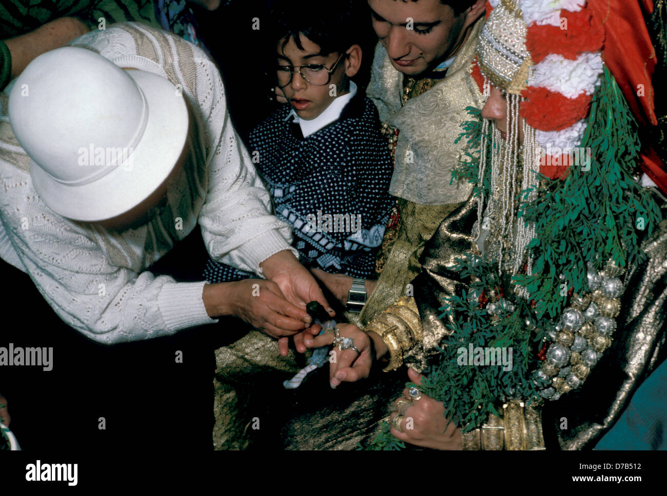Cérémonie de mariage avant d'Héna Banque D'Images