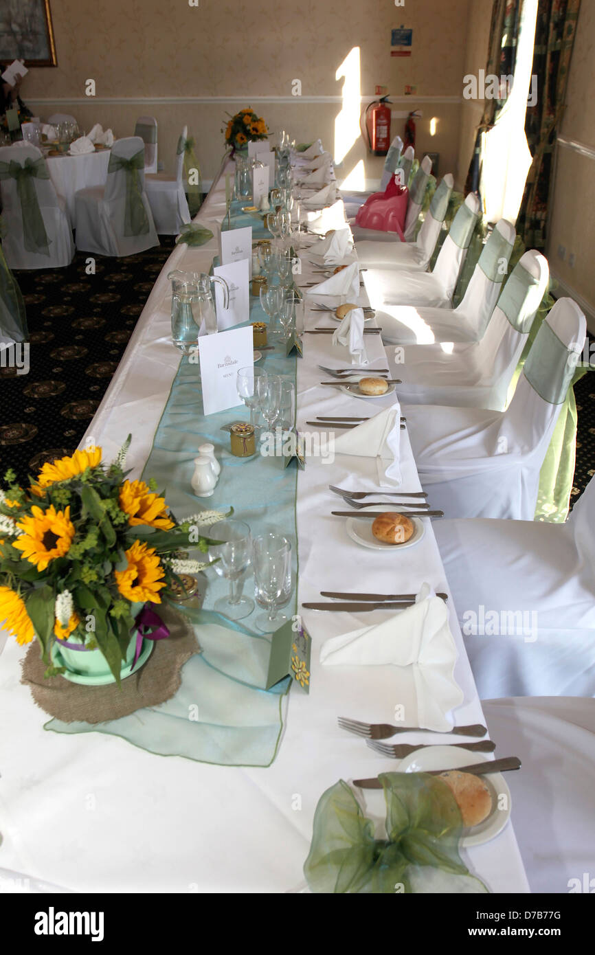 Haut table de mariage Banque D'Images