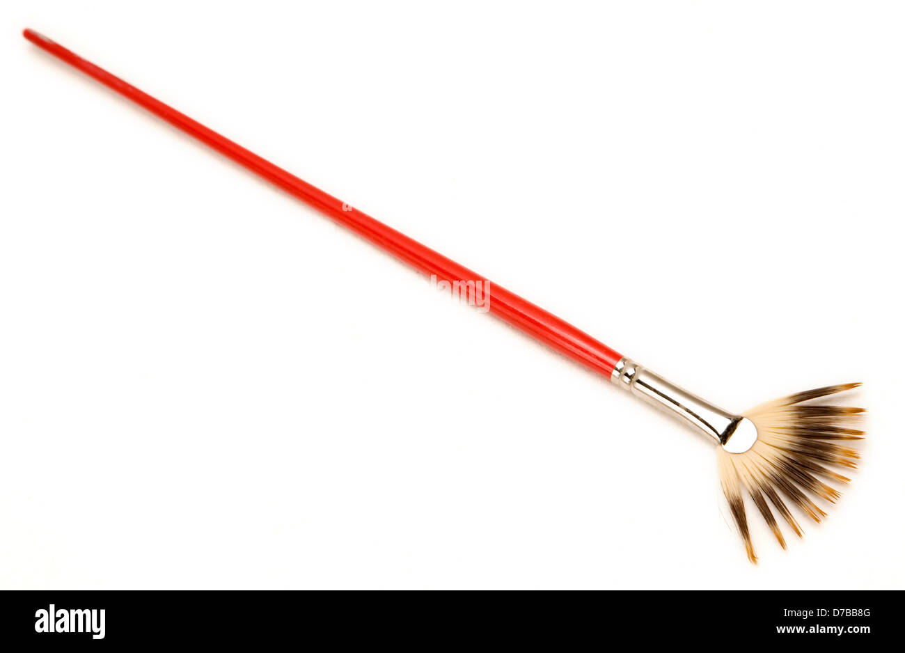 Blanc Rouge isolé sur fond blanc Outil de travail isolé blanc Pinceau Studio Shot Art Craft Craft Équipement Équipement Banque D'Images