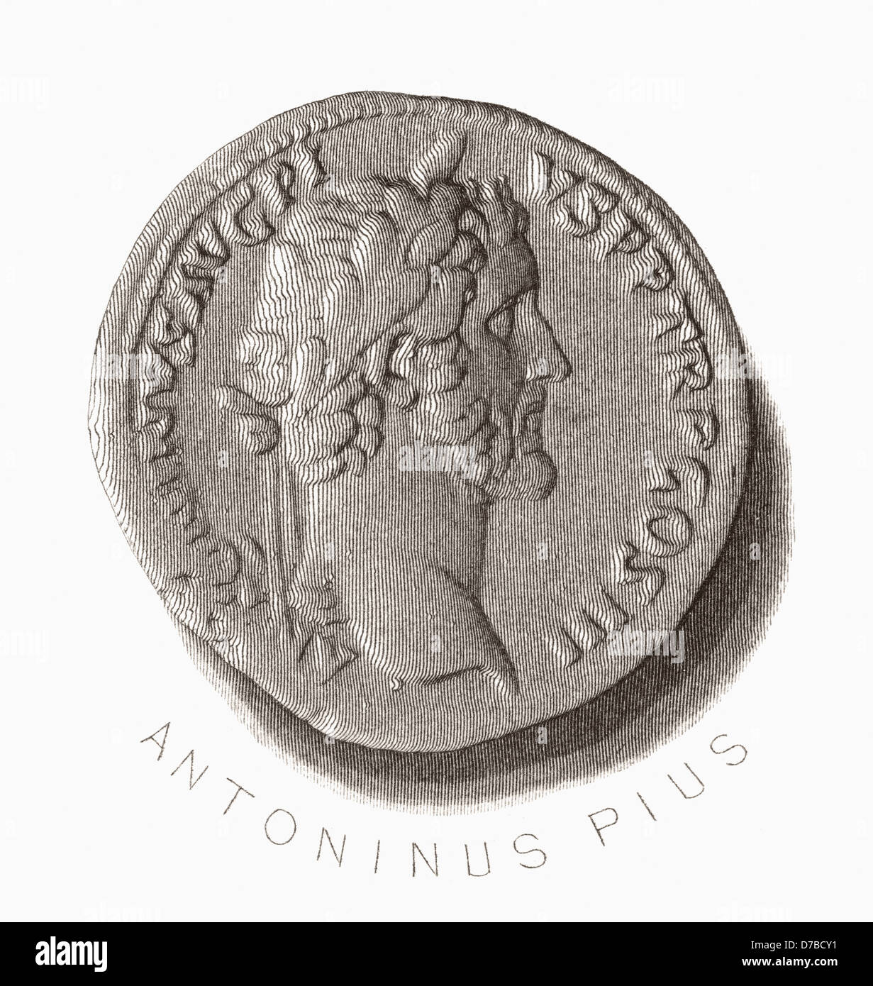 Antonin, alias Antoninus, 86 AD -161 MA. Empereur romain Banque D'Images