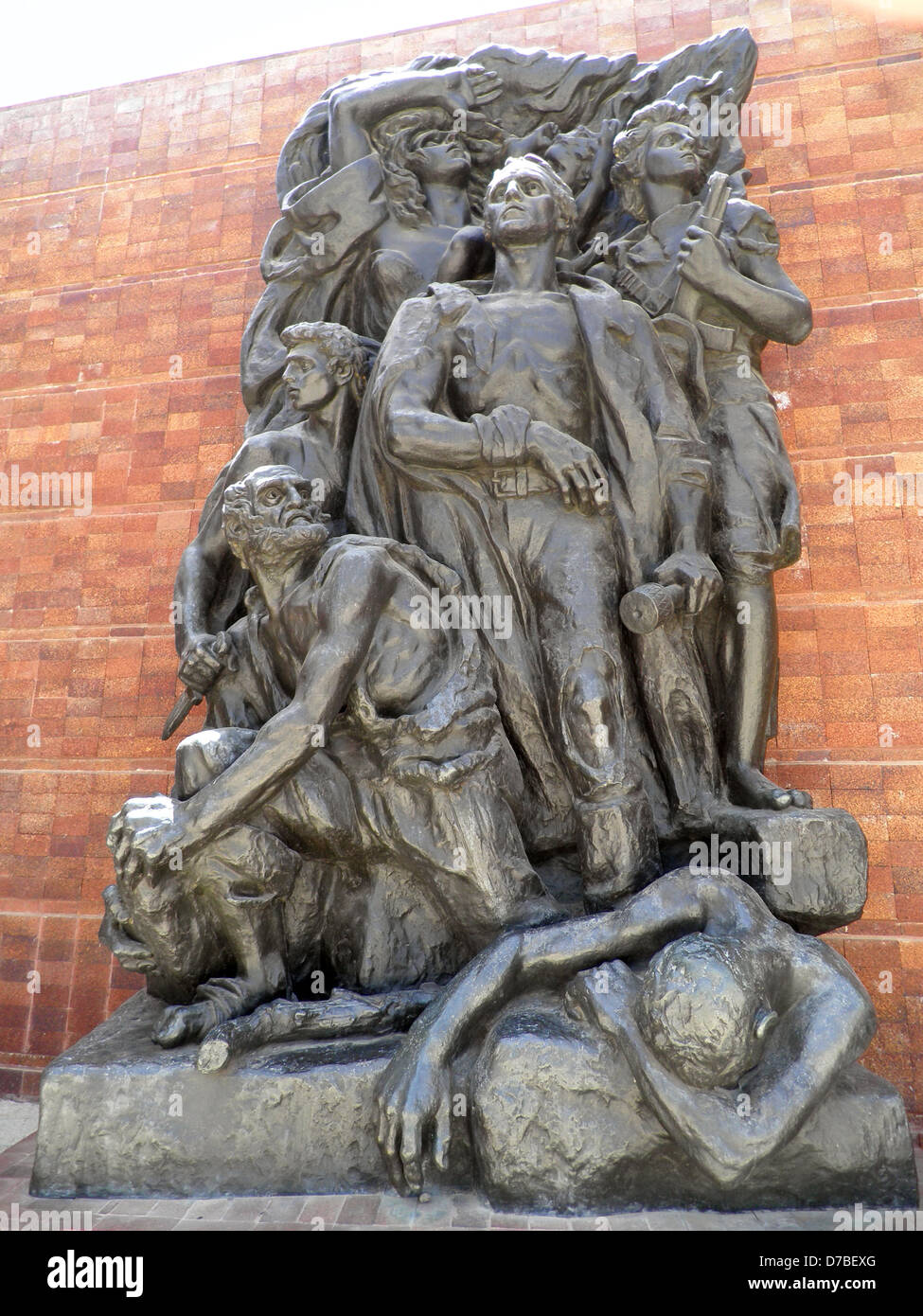 L'insurrection du Ghetto de Varsovie sculpture par Nathan Rapoport à Yad Vashem à Jérusalem, Musée d'Histoire Banque D'Images