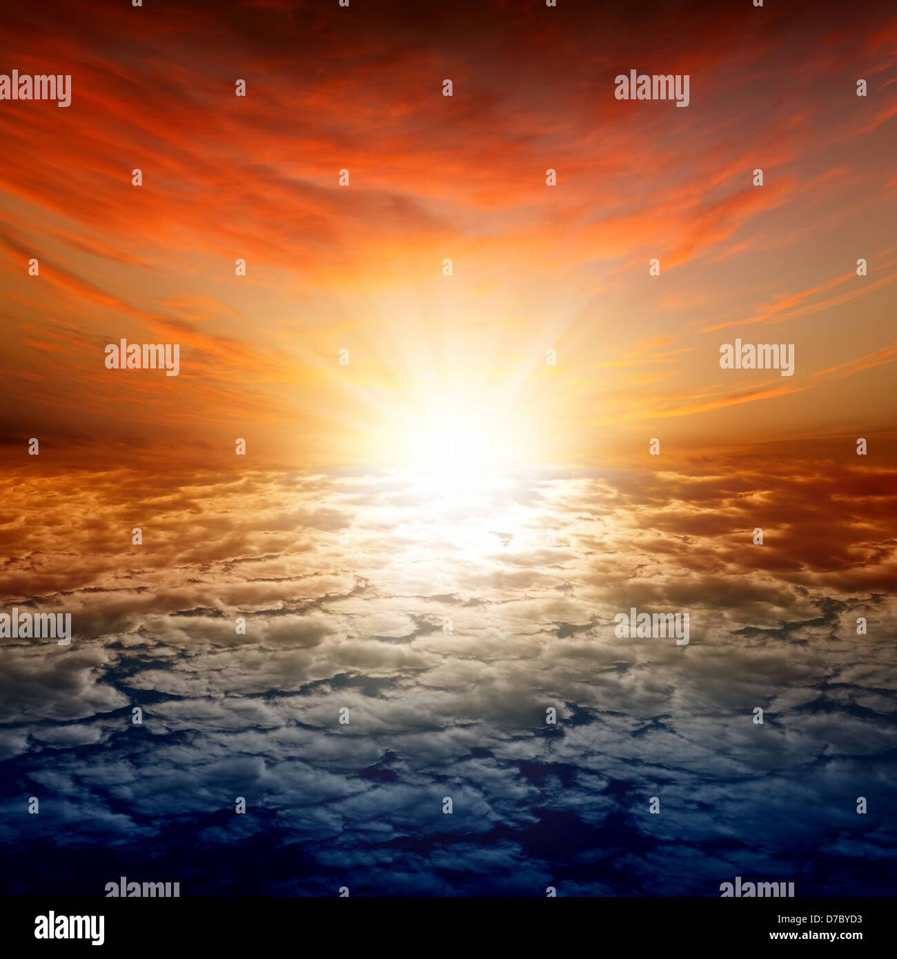 Belle nature background - coucher de soleil clair, rouge Banque D'Images