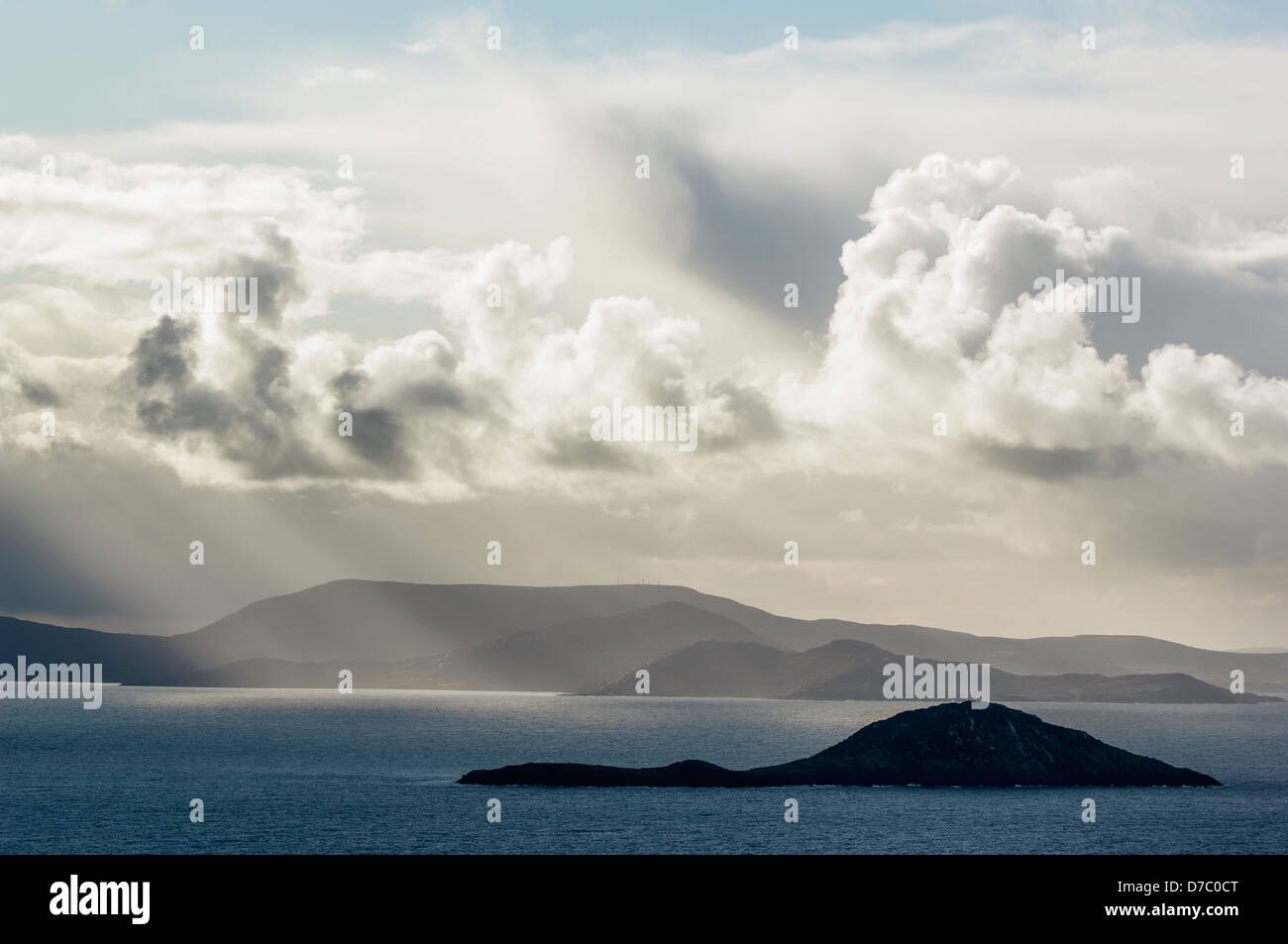 Deenish île sur la baie de Ballinskelligs;Iveragh County Kerry ireland Banque D'Images