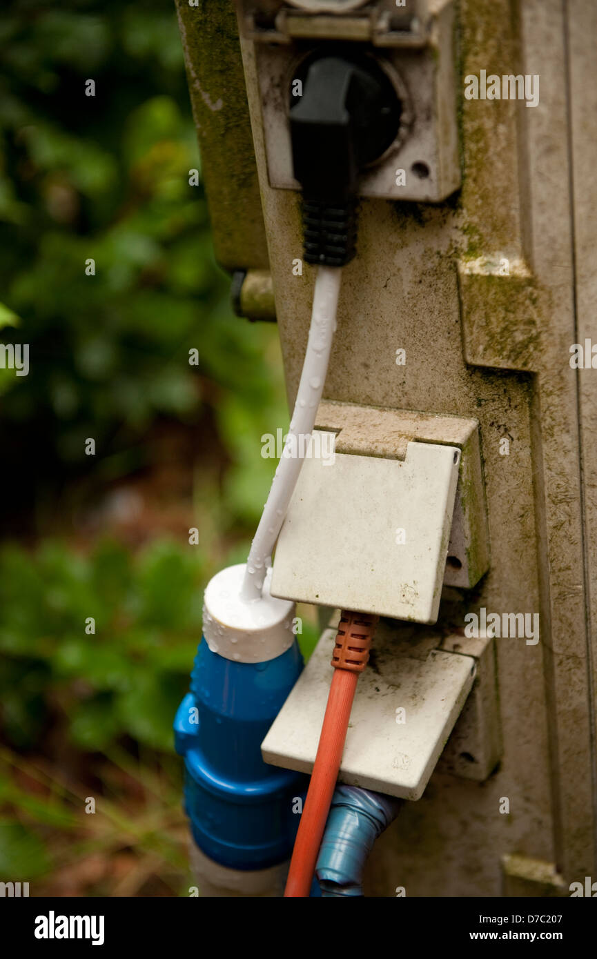 Caravane européenne électrique Site Wijer-nieuwerkerken Point Belgique Europe EU Banque D'Images