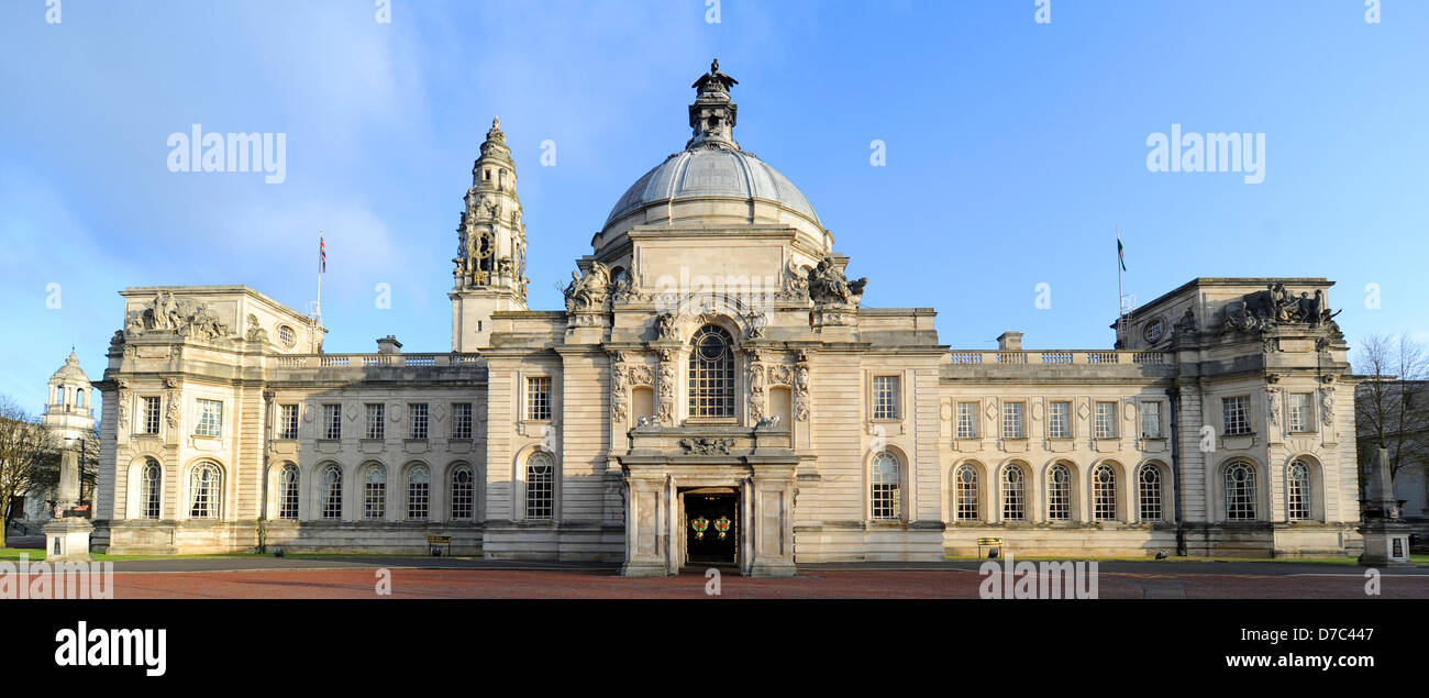 Hôtel de ville de Cardiff, Galles du Sud. Banque D'Images