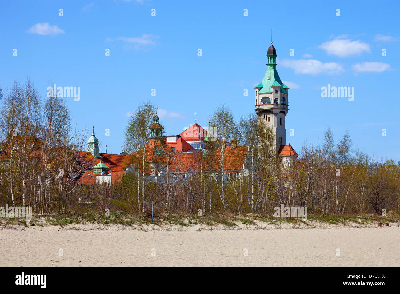 Pologne plage phare vieux balise resort Banque d'image et photos Alamy