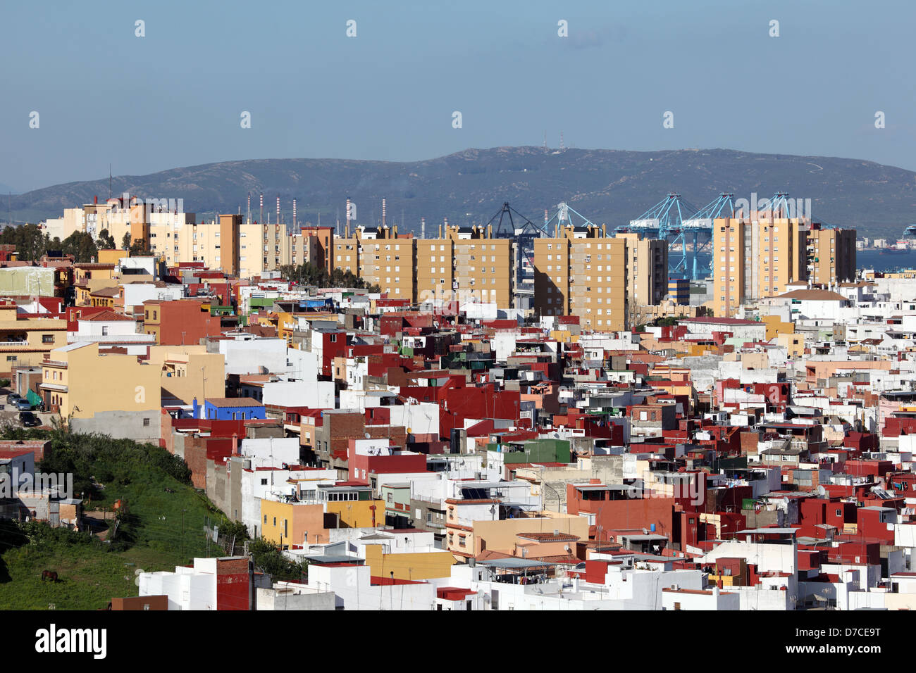 Paysage urbain d'Algeciras, Cadiz Province, Andalusia Spain Banque D'Images