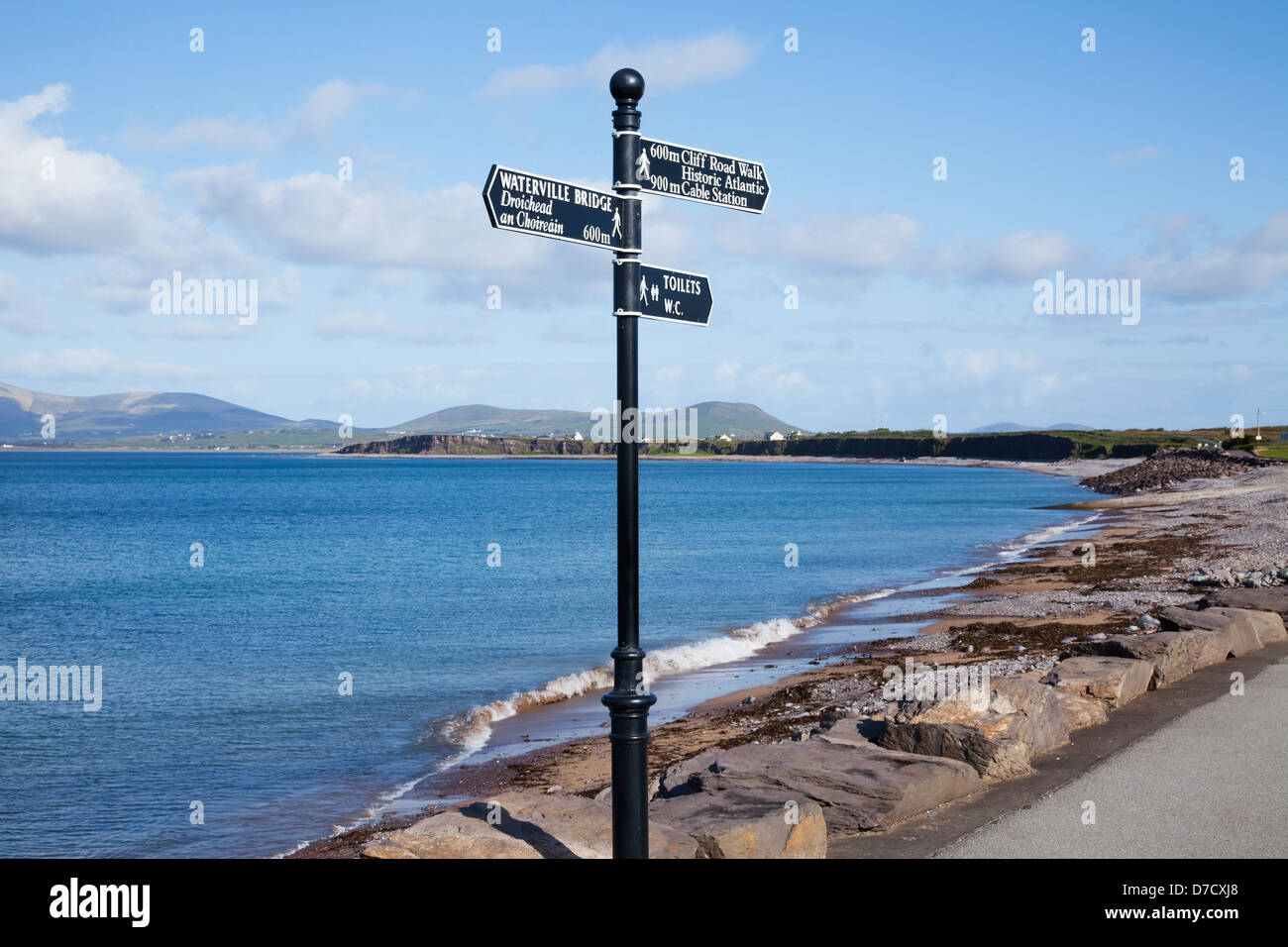 Direction et de destination sign;Waterville County Kerry ireland Banque D'Images