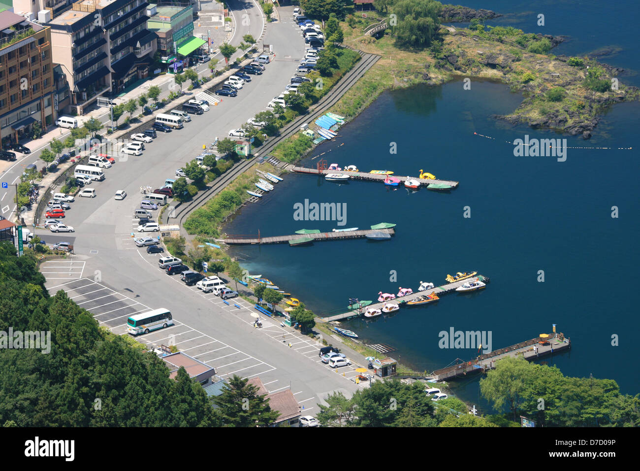 Bord du lac Kawaguchi Banque D'Images