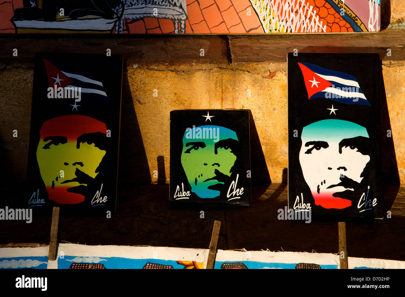Che Guevara peintures à vendre, Trinidad, Sancti Spíritus, Cuba province. © Kraig Lieb Banque D'Images