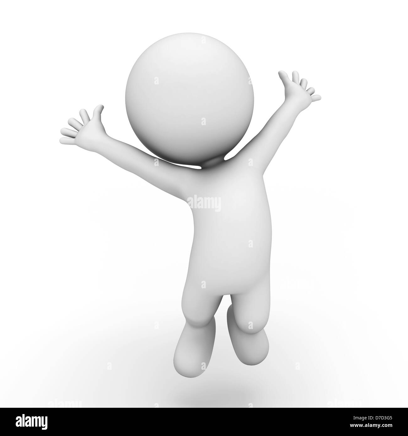 Les gens 3d blanc isolé sur fond blanc Banque D'Images