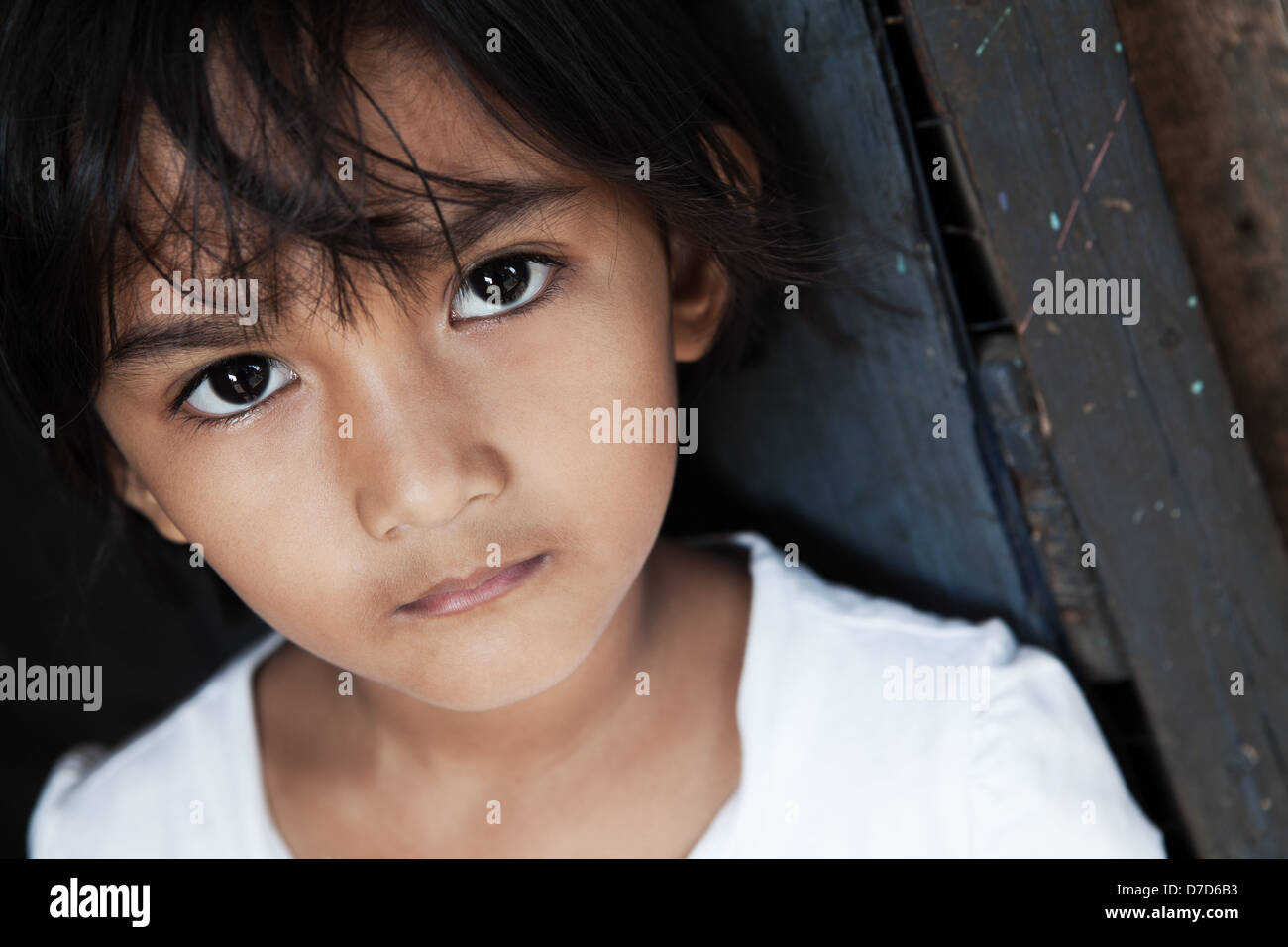 Portrait d'une jolie jeune fille asiatique - Manille, Philippines - lumière naturelle Banque D'Images