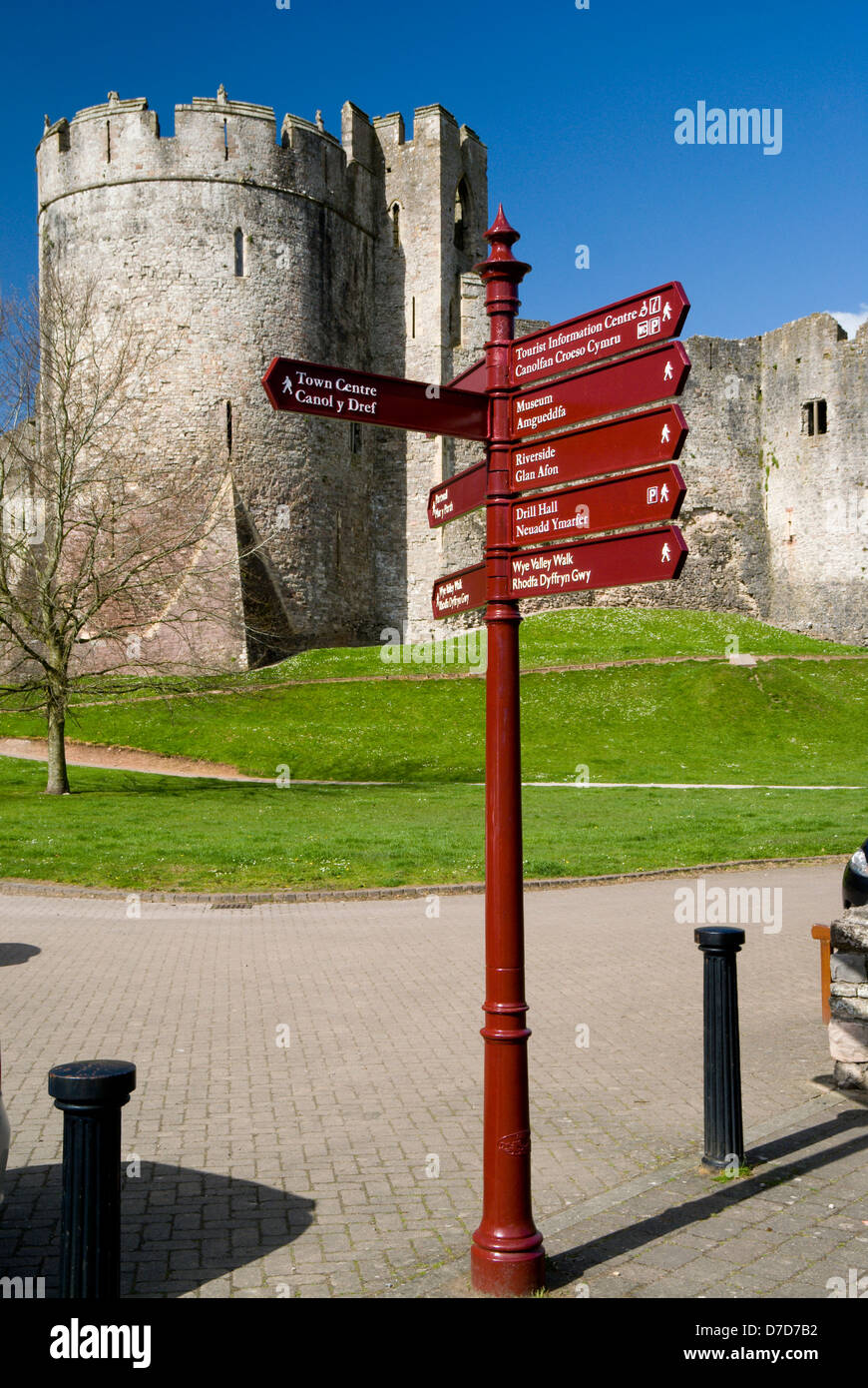 Château De Chepstow, Chepstow, Monmoushshire, Pays De Galles Du Sud. Banque D'Images