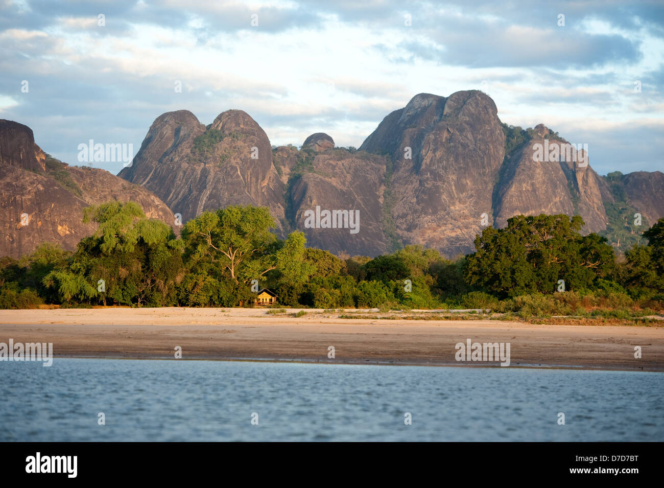 Lugenda Wilderness Camp, Niassa Game Reserve, au Mozambique Banque D'Images