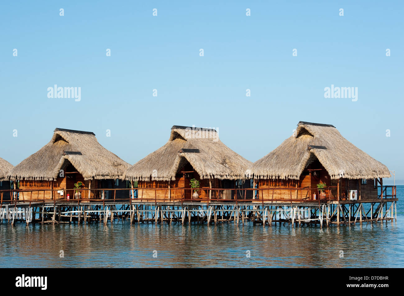 Flamingo Bay Water Lodge, Barra, Tofo (Mozambique) Banque D'Images